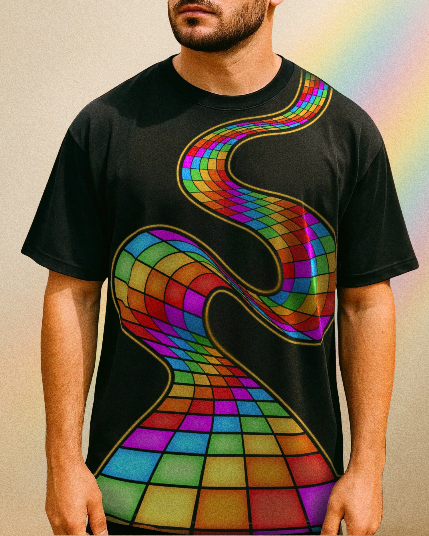 Rainbow Tiled Tee